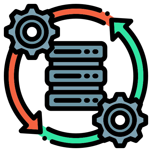 procesamiento de datos icono gratis