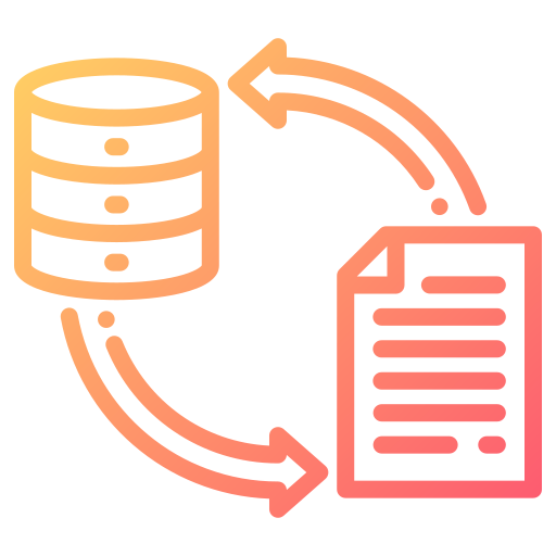 transformación de datos icono gratis