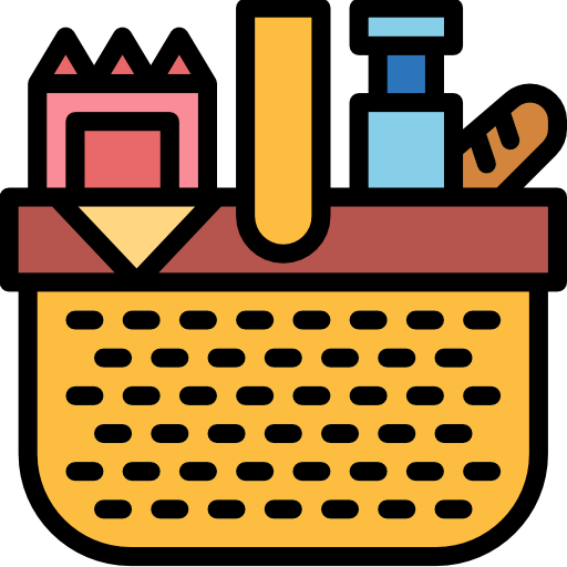 cesta de picnic icono gratis