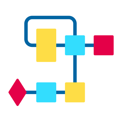 diagrama de flujo icono gratis