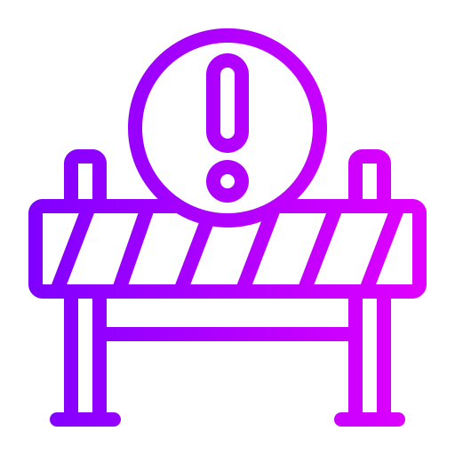 barrera de carretera icono gratis