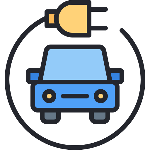 coche eléctrico icono gratis