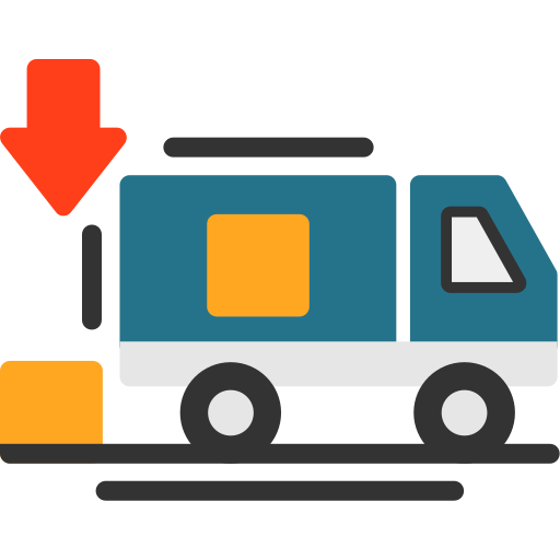 Unloading - Free shipping and delivery icons