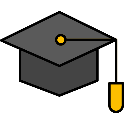 sombrero de graduado icono gratis