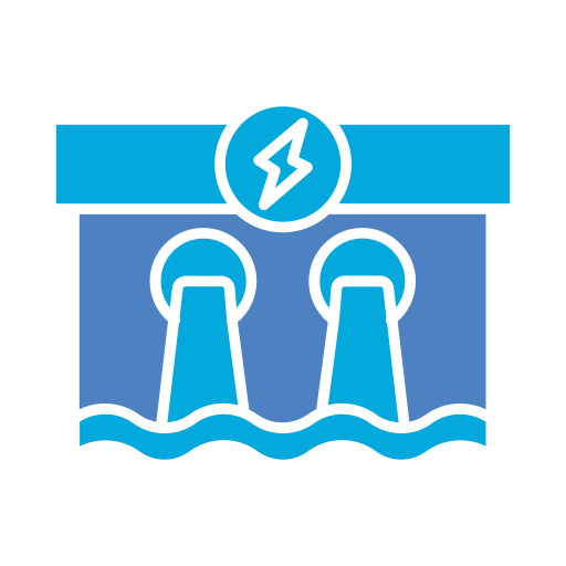 hidroeléctrico icono gratis