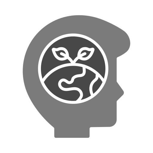 piensa en ecología icono gratis