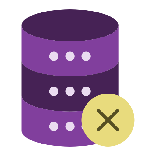 Database delete - Free electronics icons