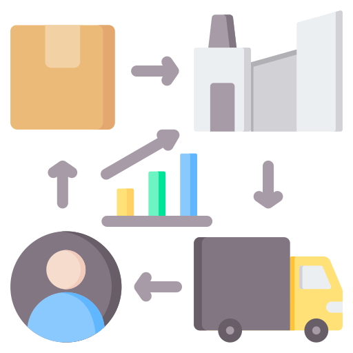 Supply chain - Free shipping and delivery icons