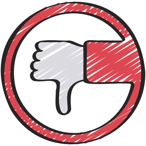 pulgares abajo icono gratis