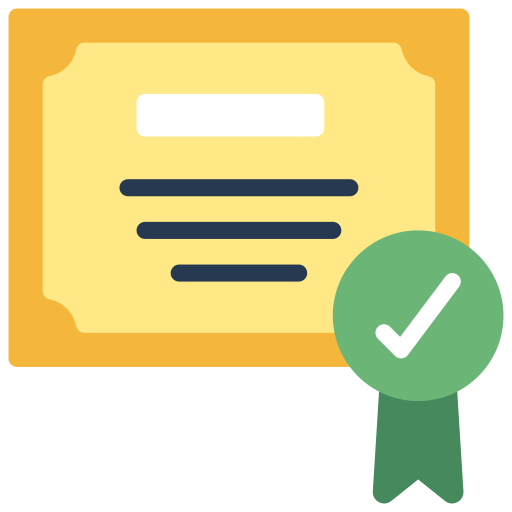 Certificate free icon
