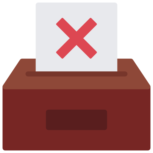 votar no icono gratis