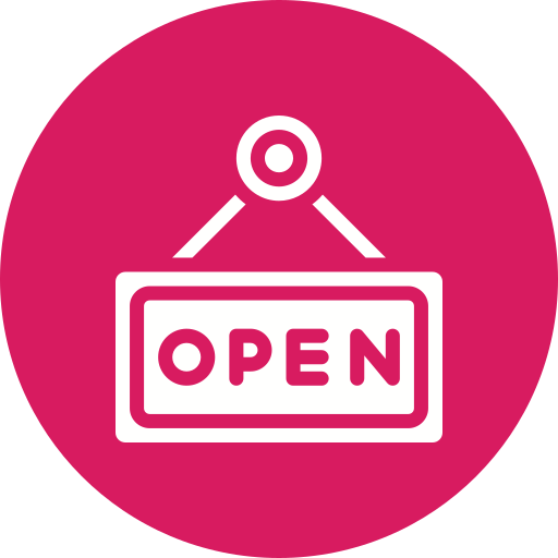 Open sign free icon