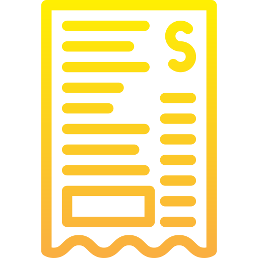 영수증 무료 아이콘