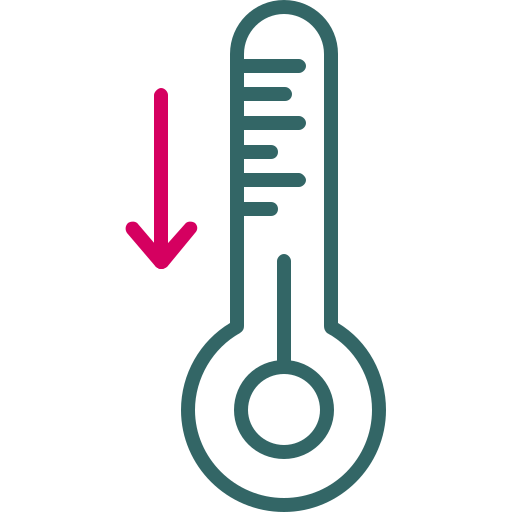 baja temperatura icono gratis