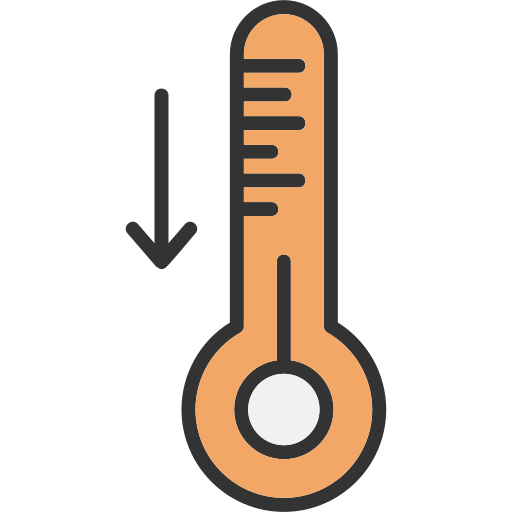 baja temperatura icono gratis