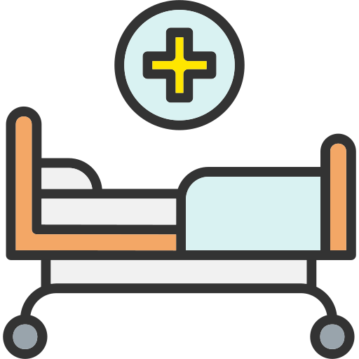 cama de hospital icono gratis