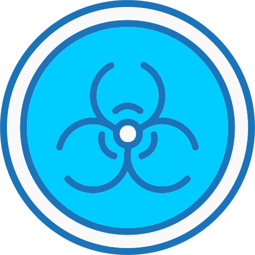 riesgo biológico icono gratis