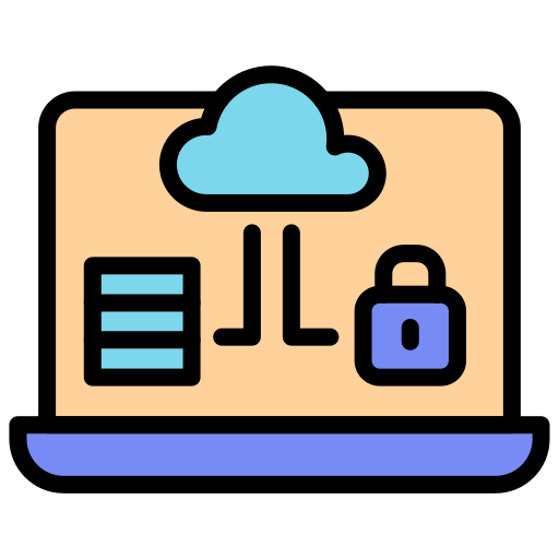seguridad en la nube icono gratis