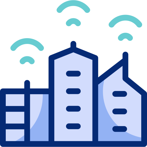 ciudad inteligente icono gratis