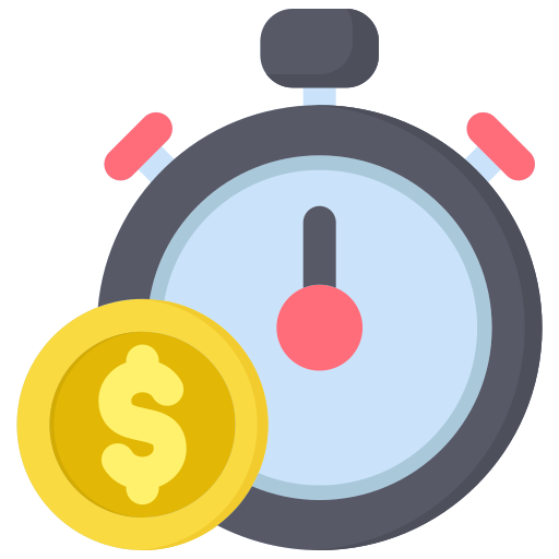 tiempo de venta icono gratis