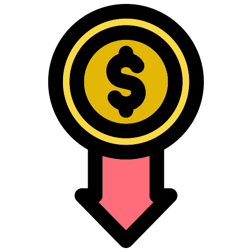 precio bajo icono gratis