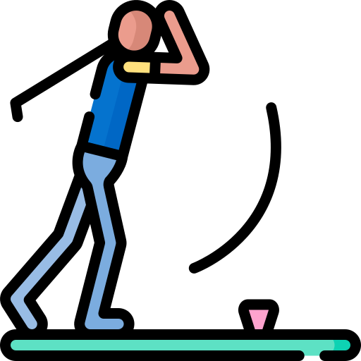 jugador de golf icono gratis