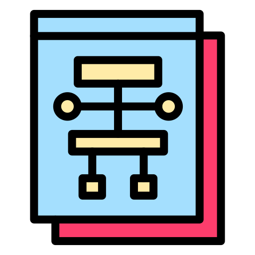 diagrama de flujo icono gratis