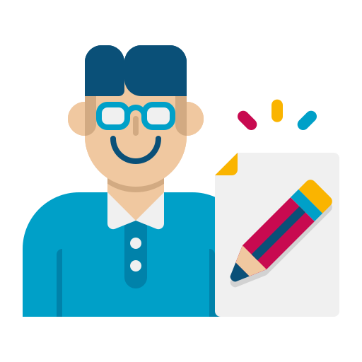 escritor icono gratis