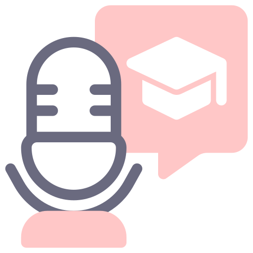 pódcast educativo icono gratis