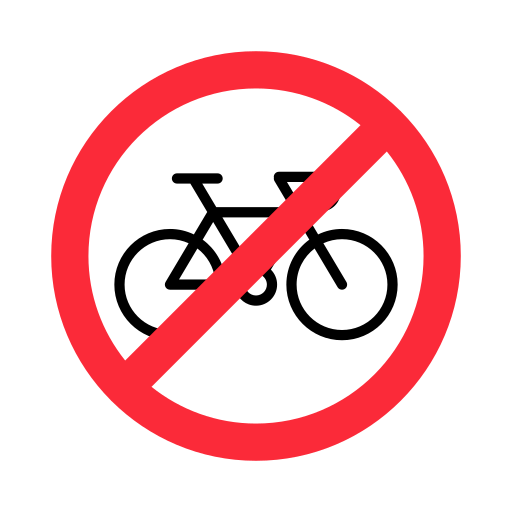 No bike - Free signaling icons