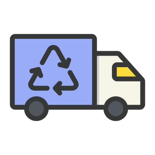 camión de reciclaje icono gratis