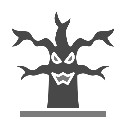 árbol de halloween icono gratis