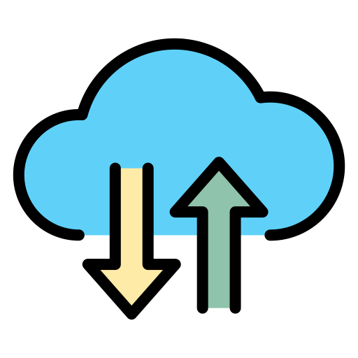 transferencia a la nube icono gratis