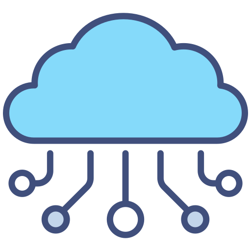 alojamiento en la nube icono gratis