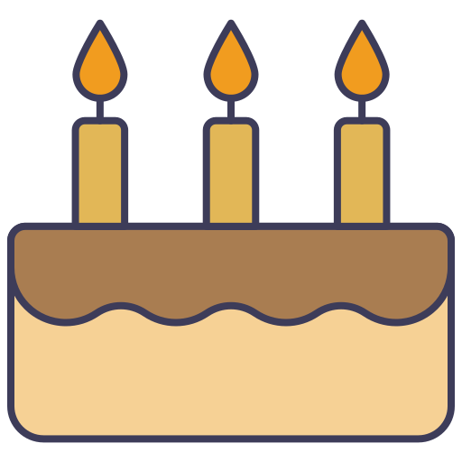 pastel de cumpleaños icono gratis