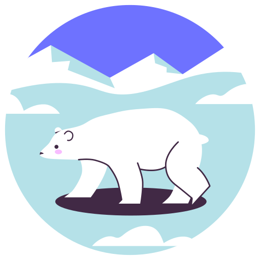 Polar bear Stickers - Free animals Stickers
