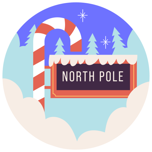 North pole Stickers - Free signaling Stickers
