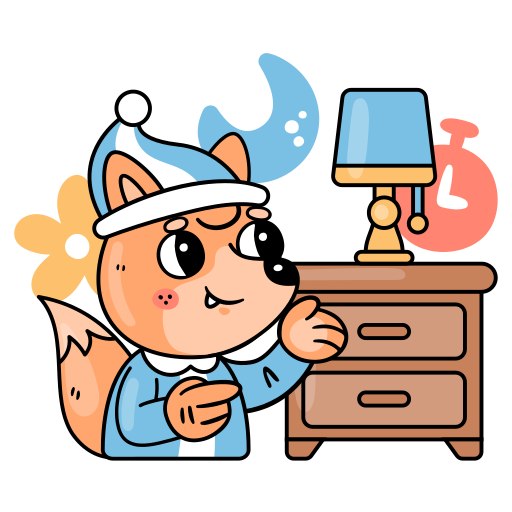 Bedtime free sticker Bedtime free sticker