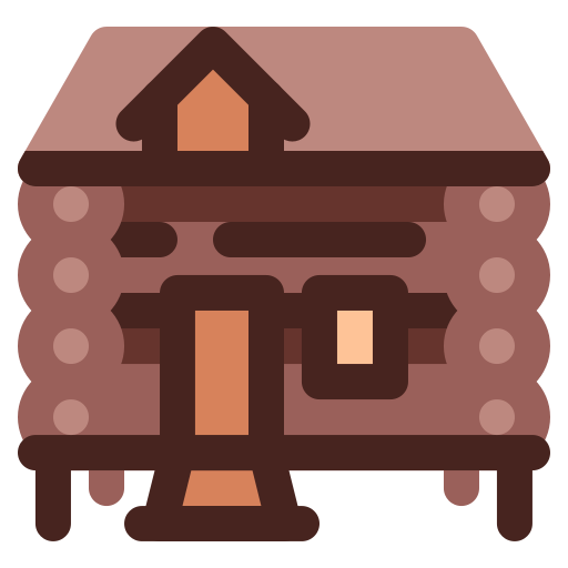 cabaña de madera icono gratis