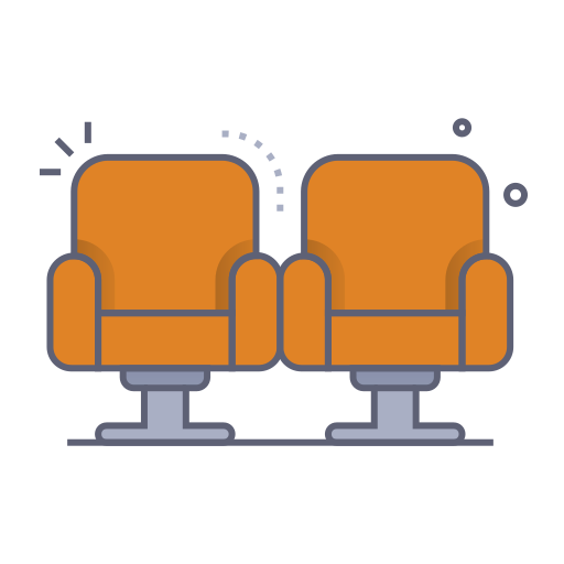 asiento de cine icono gratis