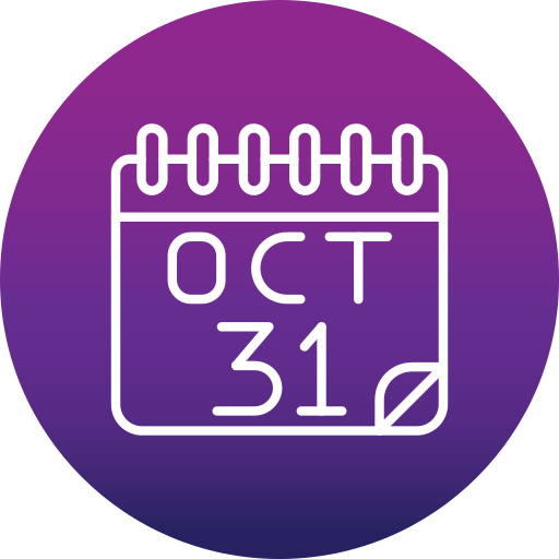 31 de octubre icono gratis