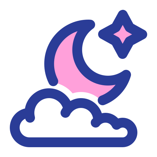 luna creciente icono gratis