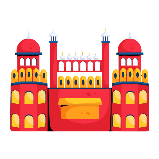 Red fort, made with blue ballpen : r/delhi