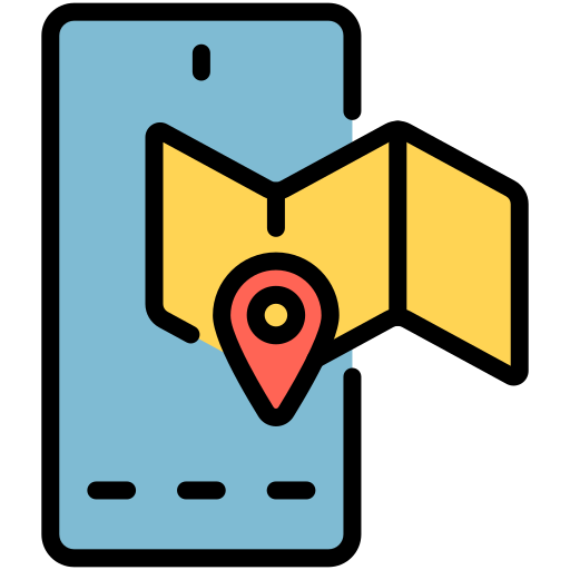 Mobile map free icon Mobile map free icon