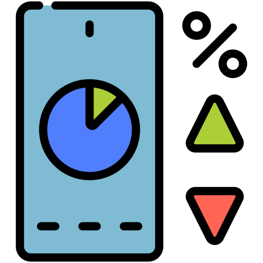 análisis móvil icono gratis