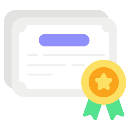 Certificate free icon