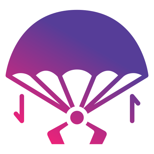 Parachuting free icon