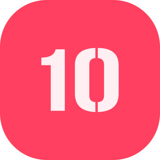 numero 10 icono gratis