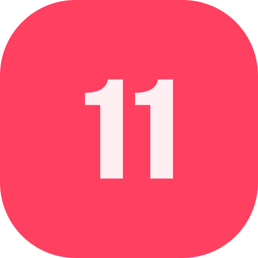 número 11 icono gratis