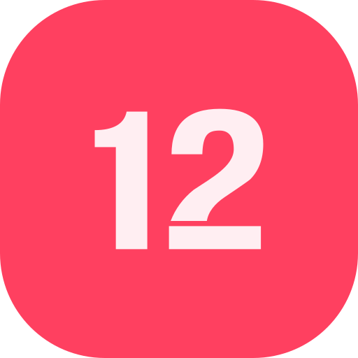 numero 12 icono gratis